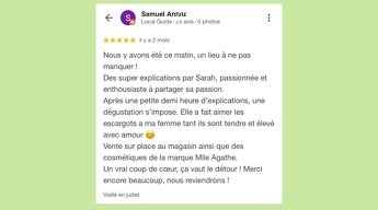 Merci à toutes les familles venues visiter la Ferme aux Escargots cet été ! - Quelques jolis commentaires reçus sur notre page Google - Image 9