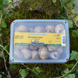 Coquilles d'escargots naturelles à remplir - La Ferme aux Escargots