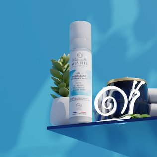 Gel hydratant après-rasage à la bave d'escargot BIO - Airless 50 ml - Mlle Agathe